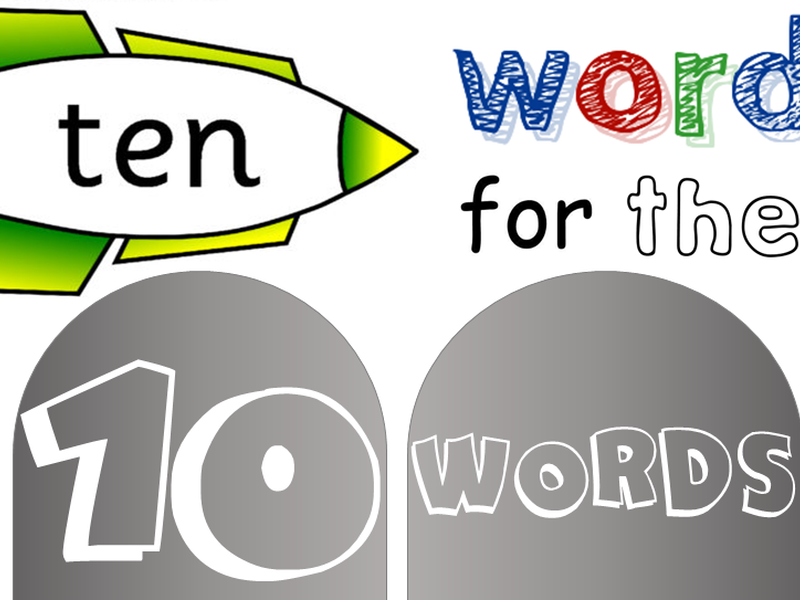 10 words for God's 10 words - part 1